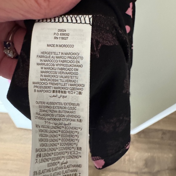 Boden Black and Pink Midi Dress - Picture 6 of 8